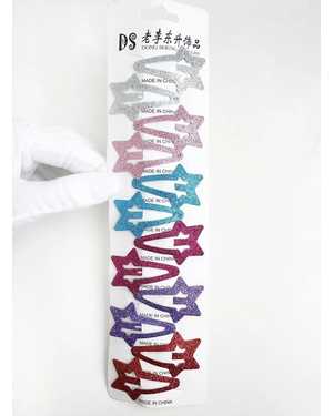 Заколки для волос звездочки 12 штук