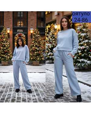 ЖЕНСКИЙ КОСТЮМ ДВОЙКА ТКАНЬ ДВУХНИТКА С НАЧЁСОМ