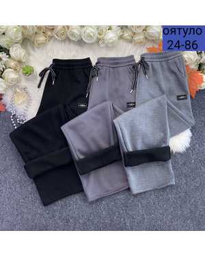 ШТАНЫ ТКАНЬ ТРИКОТАЖ С МЕХОМ