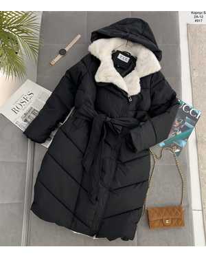 КУРТКА ТКАНЬ ПУХОВИК МЕХ ПО ВСЕЙ ДЛИНЕ