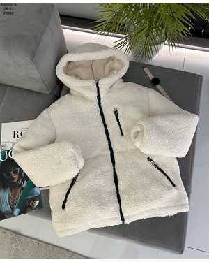 КУРТКА ТКАНЬ ПУХОВИК МЕХОВАЯ БАРАШКА ТЕДДИ