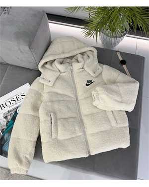 КУРТКА ТКАНЬ ПУХОВИК, МЕХОВАЯ БАРАШКА ТЕДДИ