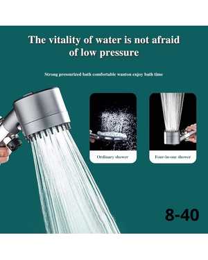 Душевая лейка с режимами Wergrauf C-03GR графит с фильтром