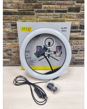 Кольцевая лампа диаметром 32 см с тремя режимами температуры света (не цветная, без rgb), 10 уровнями яркости