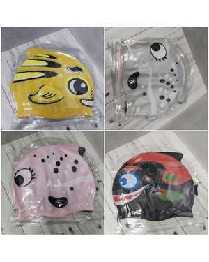 Шапочка для плавания детская Размер: 52-54 (22х18 см). Материал: силикон без выбора