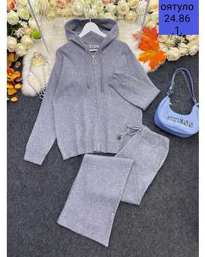 ЖЕНСКИЙ КОСТЮМ ДВОЙКА ТКАНЬ ВЯЗАНЫЙ КАШЕМИР