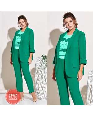 ЖЕНСКИЙ КОСТЮМ ТРОЙКА ТКАНЬ БАРБИ + БЕНГАЛИН