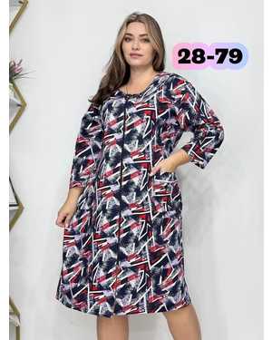 ХАЛАТ В РАЗМЕР ТКАНЬ ТРИКОТАЖ С НАЧЁСОМ