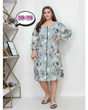 ХАЛАТ В РАЗМЕР ТКАНЬ ТРИКОТАЖ С НАЧЁСОМ