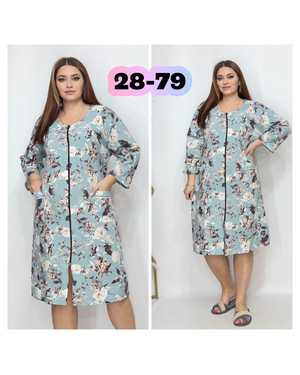 ХАЛАТ В РАЗМЕР ТКАНЬ ТРИКОТАЖ С НАЧЁСОМ