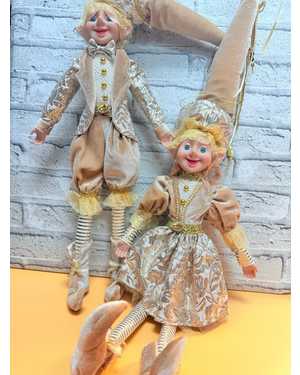 Новогодние игрушки эльф 60см комплект 2шт