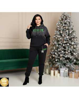 ЖЕНСКИЙ КОСТЮМ ДВОЙКА ТКАНЬ ТРЁХНИТКА С НАЧЁСОМ