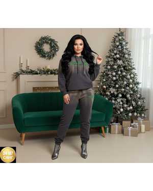 ЖЕНСКИЙ КОСТЮМ ДВОЙКА ТКАНЬ ТРЁХНИТКА С НАЧЁСОМ