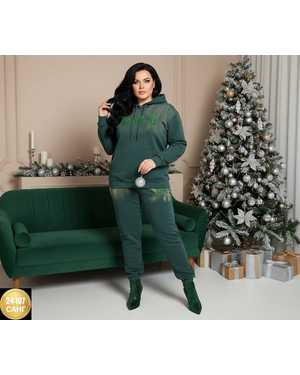 ЖЕНСКИЙ КОСТЮМ ДВОЙКА ТКАНЬ ТРЁХНИТКА С НАЧЁСОМ