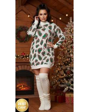 ПЛАТЬЕ-ТУНИКА ТКАНЬ ШЕРСТЬ АНГОРА