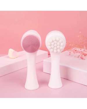 Щетка-спонж для очищения, умывания и массажа лица 2в1