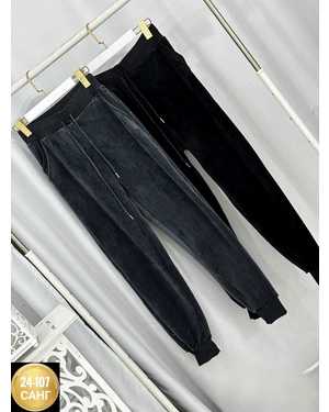 ШТАНЫ ТКАНЬ ВЕЛЮРОВЫЙ БАМБУК С МЕХОМ