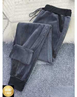 ШТАНЫ ТКАНЬ ВЕЛЮРОВЫЙ БАМБУК С МЕХОМ
