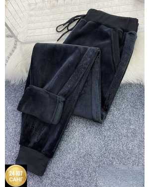 ШТАНЫ ТКАНЬ ВЕЛЮРОВЫЙ БАМБУК С МЕХОМ