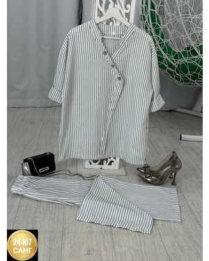 ЖЕНСКИЙ КОСТЮМ ДВОЙКА ТКАНЬ ЛЁНЬ Х/Б