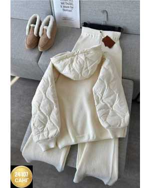 ЖЕНСКИЙ КОСТЮМ ДВОЙКА ТКАНЬ ЛАПША - СИНТЕПОН