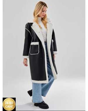 ДУБЛЁНКА ТКАНЬ ЭКО-КОЖА С МЕХОМ