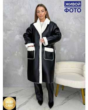 ДУБЛЁНКА ТКАНЬ ЭКО-КОЖА С МЕХОМ