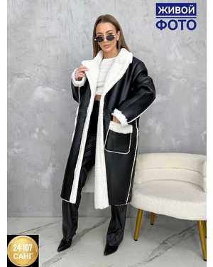 ДУБЛЁНКА ТКАНЬ ЭКО-КОЖА С МЕХОМ