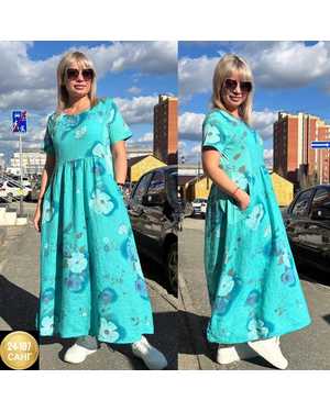 ПЛАТЬЕ ТКАНЬ БЕНГАЛИН С СУБЛИМАЦИЕЙ