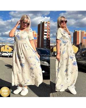 ПЛАТЬЕ ТКАНЬ БЕНГАЛИН С СУБЛИМАЦИЕЙ