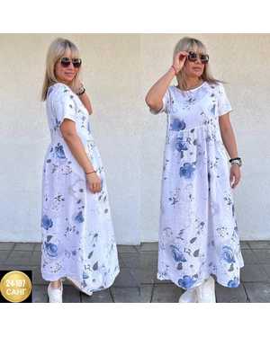 ПЛАТЬЕ ТКАНЬ БЕНГАЛИН С СУБЛИМАЦИЕЙ