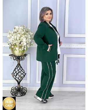 ЖЕНСКИЙ КОСТЮМ ТРОЙКА ТКАНЬ ТРИКОТАЖ