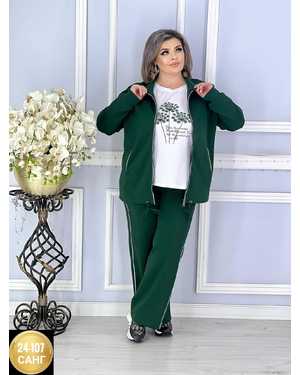 ЖЕНСКИЙ КОСТЮМ ТРОЙКА ТКАНЬ ТРИКОТАЖ