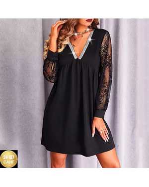 ПЛАТЬЕ ТКАНЬ КРЕП/ДЕКОРАТИВНЫЙ ГИПЮР