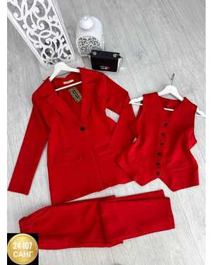 ЖЕНСКИЙ КОСТЮМ ТРОЙКА В РАЗМЕР ТКАНЬ БАРБИ