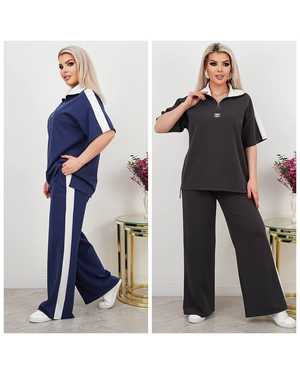 ЖЕНСКИЙ КОСТЮМ ДВОЙКА ТКАНЬ ТРИКОТАЖ