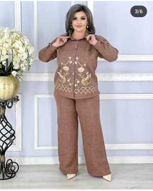 ЖЕНСКИЙ КОСТЮМ ДВОЙКА ТКАНЬ ЛЕОН