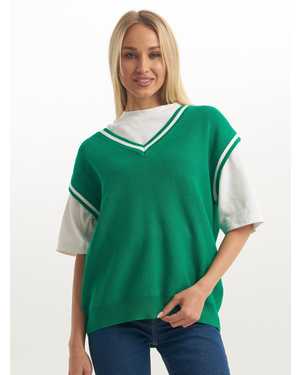 ЖИЛЕТ ТКАНЬ ШЕРСТЬ И АКРИЛ