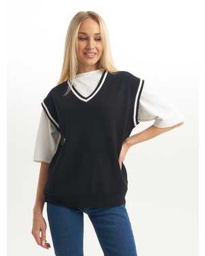 ЖИЛЕТ ТКАНЬ ШЕРСТЬ И АКРИЛ