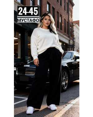 ШТАНЫ ТКАНЬ ТРОЕЧКА С НАЧЁСОМ