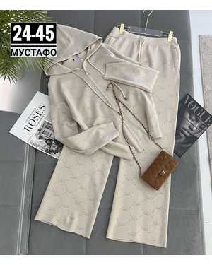 ЖЕНСКИЙ КОСТЮМ ТКАНЬ КАШЕМИР С СТРАЗАМИ