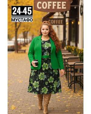 ЖЕНСКИЙ КОСТЮМ ДВОЙКА ТКАНЬ ЛАЙТ, ШИФОН