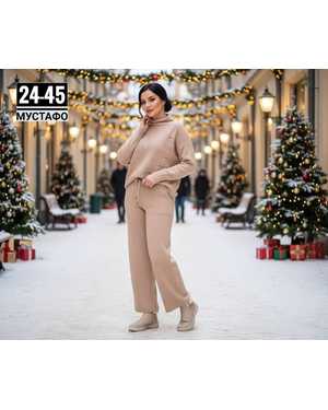 ЖЕНСКИЙ КОСТЮМ ДВОЙКА ТКАНЬ КАШЕМИР С СТРАЗАМИ