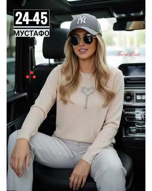 КОФТА ТКАНЬ ВЯЗКА С СЕРДЦЕ