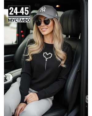 КОФТА ТКАНЬ ВЯЗКА С СЕРДЦЕ