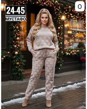 ЖЕНСКИЙ КОСТЮМ ДВОЙКА ТКАНЬ ФАБРИЧНЫЙ КИТАЙ