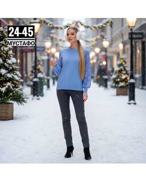 СВИТЕР ТКАНЬ ТЁПЛЫЙ КАШЕМИР ЛАПША