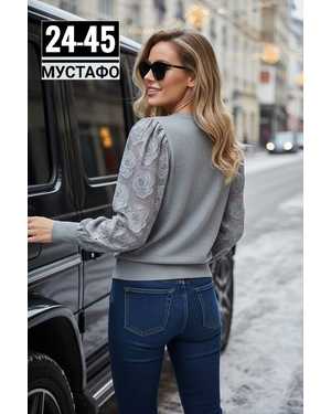 СВИТЕР ТКАНЬ ТЁПЛЫЙ КАШЕМИР ЛАПША