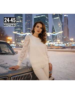 СВИТЕР ТКАНЬ ТЁПЛЫЙ КАШЕМИР ЛАПША