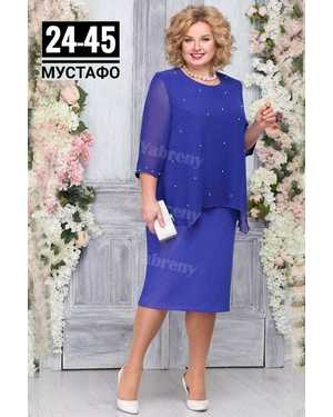 ПЛАТЬЕ ТКАНЬ КРЕП+ШИФОН+ЖЕМЧУГ